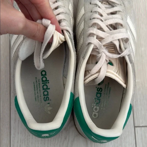 Adidas Men's Gray and Green Sneakers - Picture 6 of 7